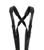 detail all black leather double holster harness from badami and co