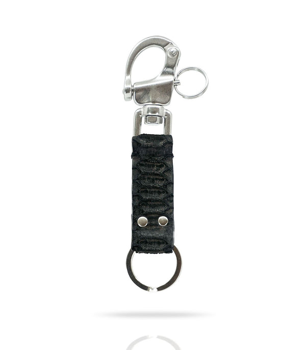 Heavy duty keychain made from snake skin by badami and co