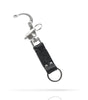 Detail shot of Heavy duty keychain made from genuine leather by badami and co
